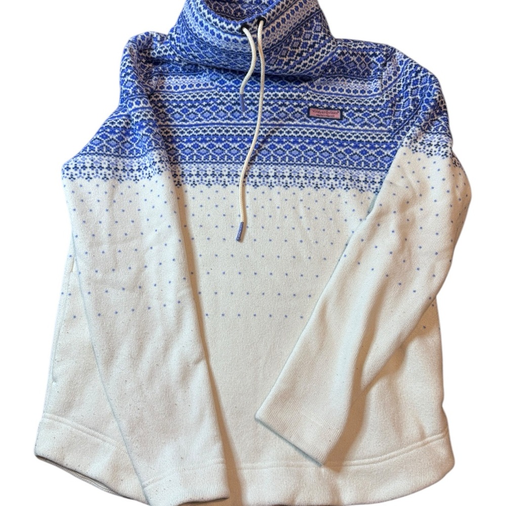 Vineyard Vines Blue and White Sweater